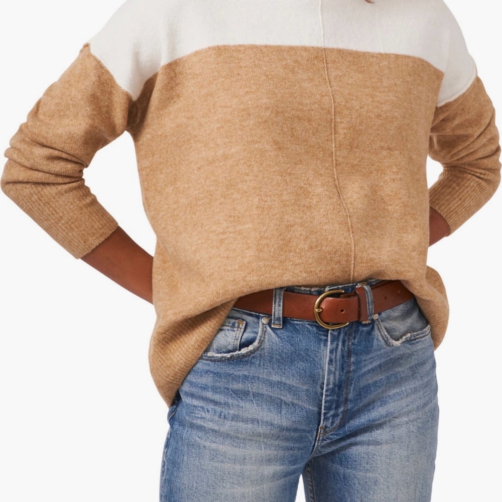 Vince Camuto Two-Tone Crewneck Sweater NWT